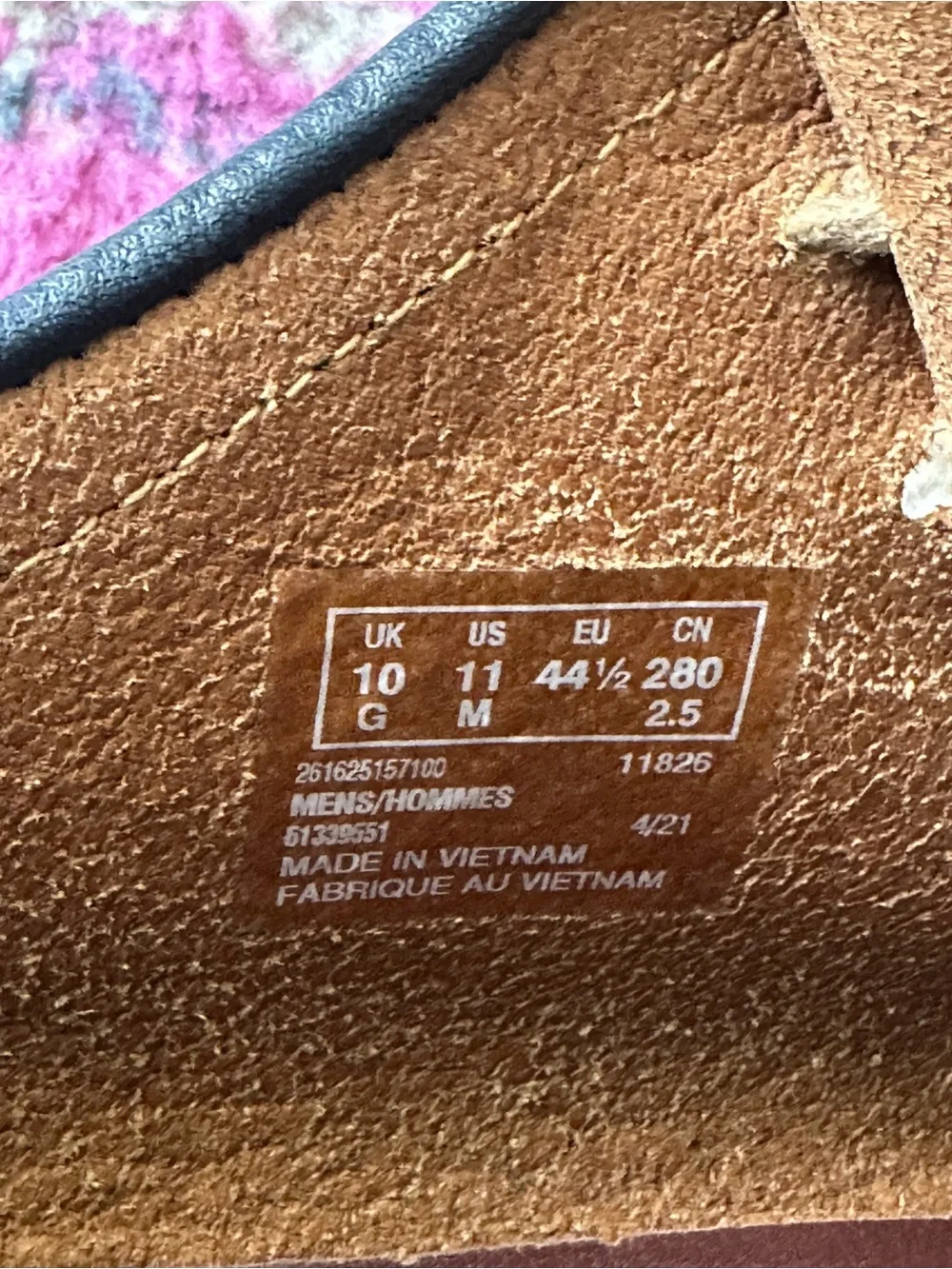Clarks Tan Leather Wallabee Shoes with Black Collar